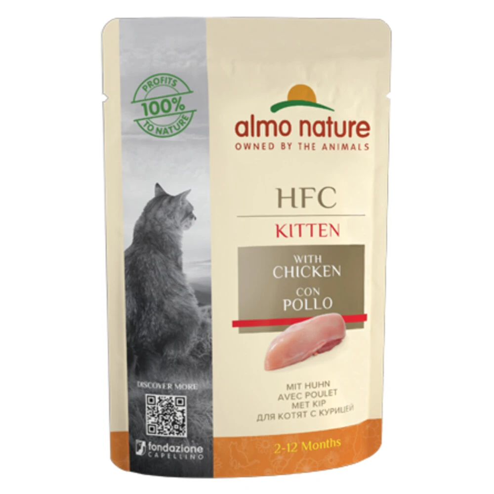 24x Almo Nature HFC Kitten Kattenvoer Kip 1 24x Almo Nature HFC Kitten Kattenvoer Kip