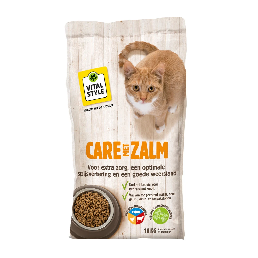 VITALstyle Kattenvoer Care Zalm 1 VITALstyle Kattenvoer Care Zalm
