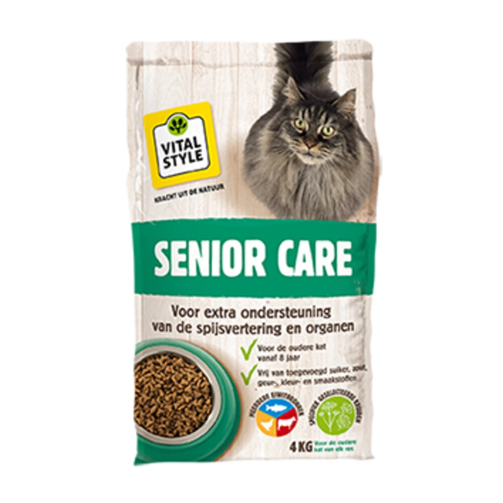 VITALstyle Kattenvoer Care Senior 1 VITALstyle Kattenvoer Care Senior