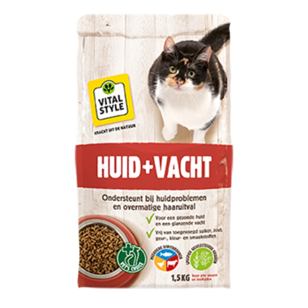 VITALstyle Kattenvoer Huid & Vacht 1 VITALstyle Kattenvoer Huid & Vacht