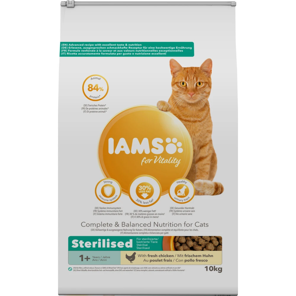 Iams Kat Adult Sterilised - Overweight Kip 1 Iams Kat Adult Sterilised - Overweight Kip
