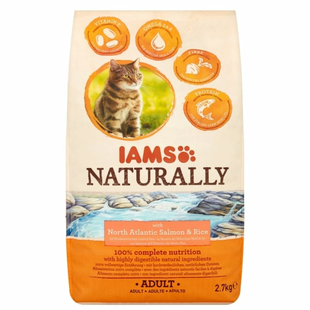 Iams Naturally Kat Adult North Atlantic Zalm & Rijst 1 Iams Naturally Kat Adult North Atlantic Zalm & Rijst