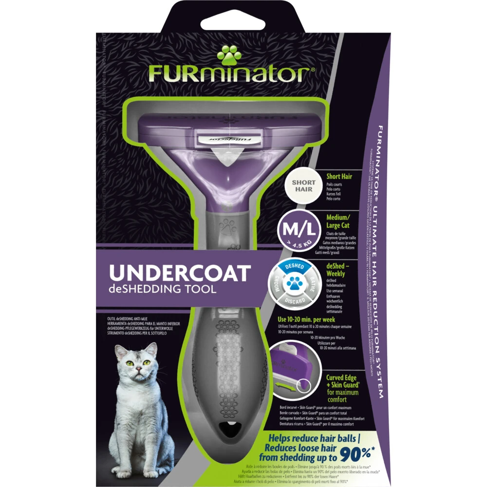 Furminator Deshedding Cat Undercoat M En L Short Hair 1 Furminator Deshedding Cat Undercoat M En L Short Hair