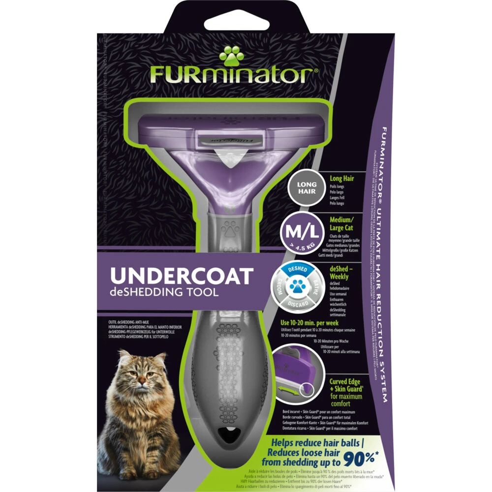 Furminator Deshedding Cat Undercoat M En L Long Hair 1 Furminator Deshedding Cat Undercoat M En L Long Hair