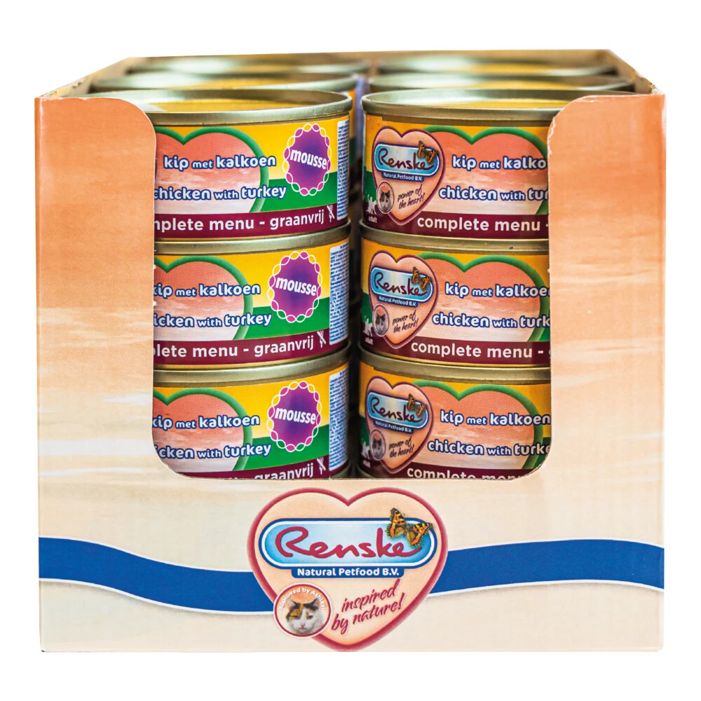 24x Renske Kattenvoer Mousse Kip - Kalkoen 1 24x Renske Kattenvoer Mousse Kip - Kalkoen