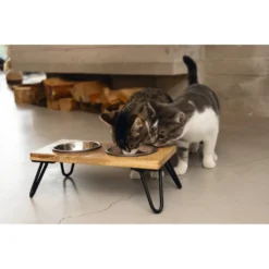 Designed By Lotte Dinerset Linga Hout - Metaal 2 Stuks -Exporteren Dieren Vreugd Winkel 1017107 6