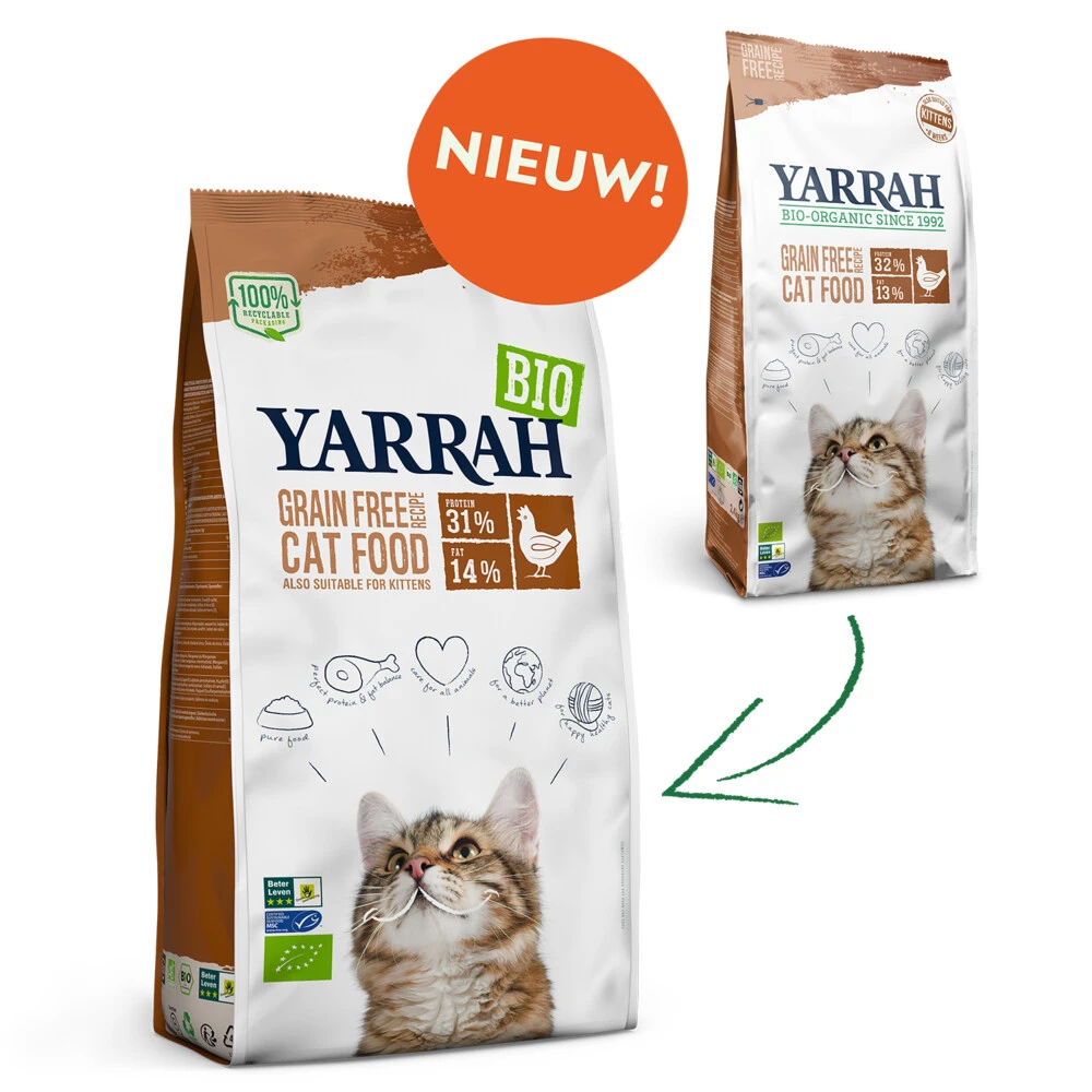 Yarrah Bio Kattenvoer Graanvrij Kip - Vis 2 Yarrah Bio Kattenvoer Graanvrij Kip - Vis - Afbeelding 2