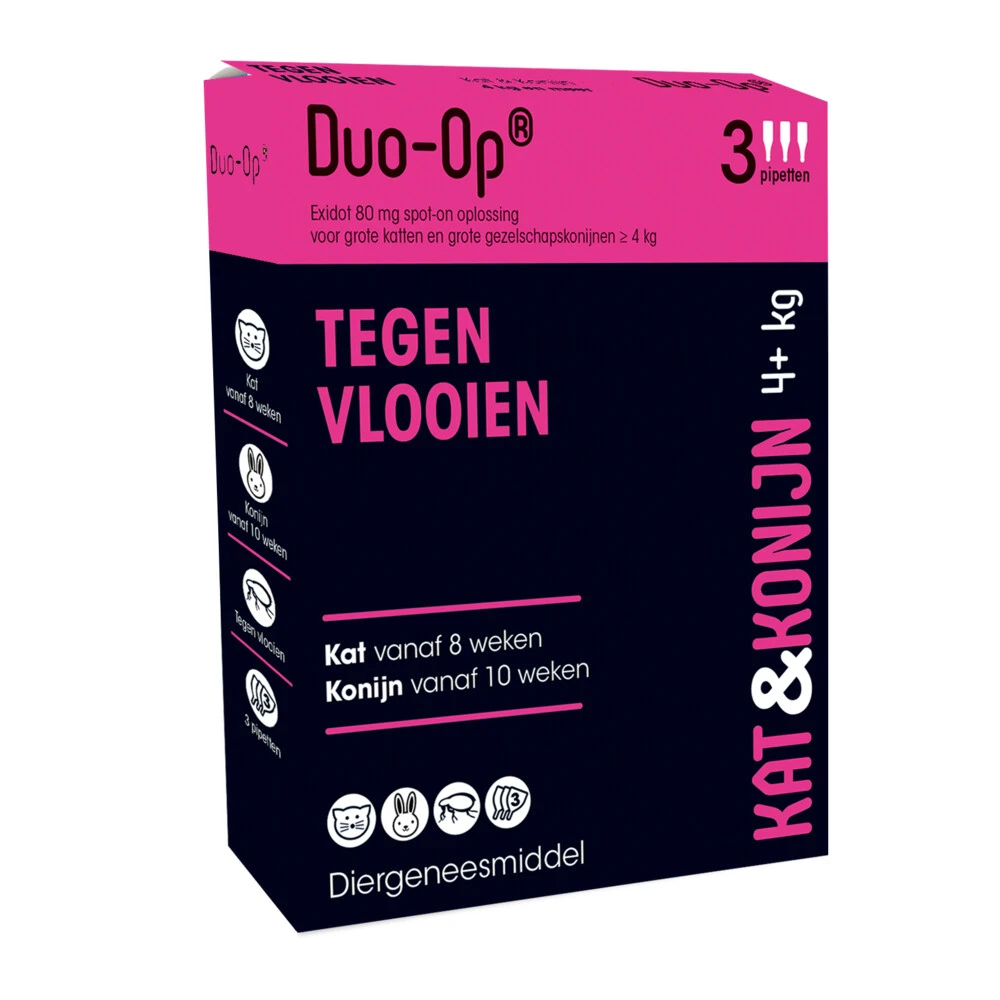 Duo-op Anti Vlooiendruppels Kat En Konijn Vanaf 4 Kg 1 Duo-op Anti Vlooiendruppels Kat En Konijn Vanaf 4 Kg