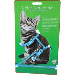 Boon Kittentuig Nylon + Lijn Neon Blauw