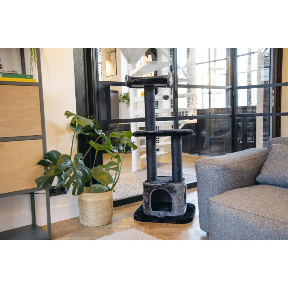 Beeztees Krabmeubel Bondica Zwart - Grijs 2 Beeztees Krabmeubel Bondica Zwart - Grijs - Afbeelding 2