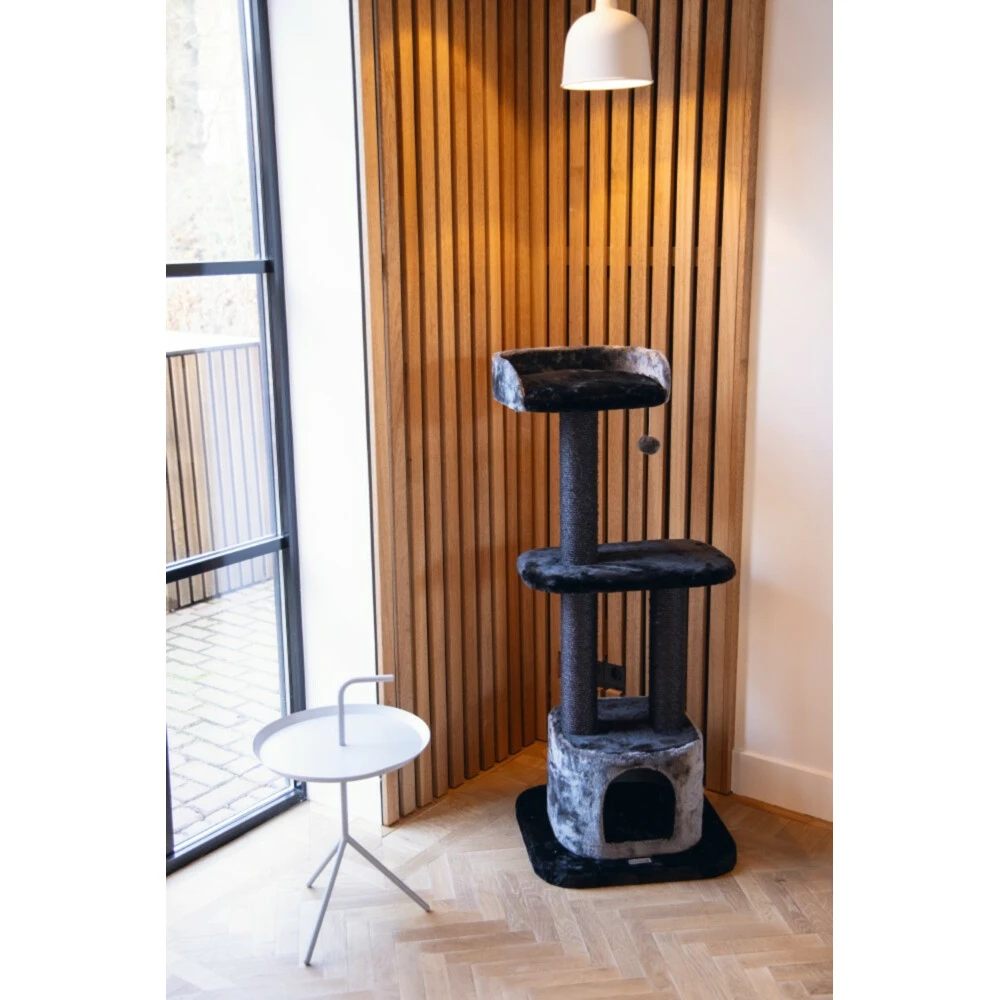 Beeztees Krabmeubel Bondica Zwart - Grijs 3 Beeztees Krabmeubel Bondica Zwart - Grijs - Afbeelding 3