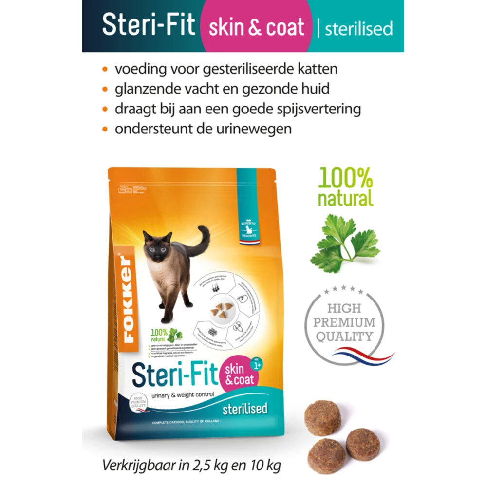 3x Fokker Cat Steri-Fit Skin & Coat 2 3x Fokker Cat Steri-Fit Skin & Coat - Afbeelding 2