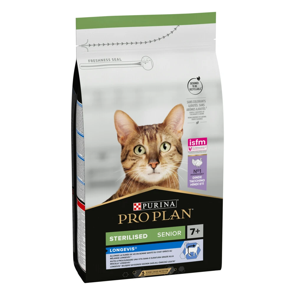 Pro Plan Senior 7+ Sterilised Longevis Kalkoen 2 Pro Plan Senior 7+ Sterilised Longevis Kalkoen - Afbeelding 2