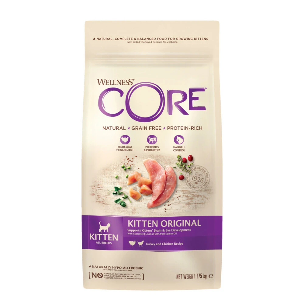 Wellness Core Kattenvoer Kitten Kalkoen - Zalm 1 Wellness Core Kattenvoer Kitten Kalkoen - Zalm