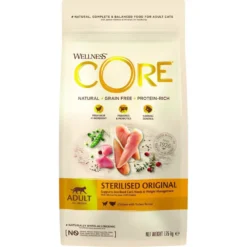 4x Wellness Core Kattenvoer Sterilised Kip - Kalkoen