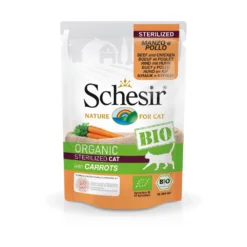 16x Schesir Kattenvoer Sterilized Bio Rund - Kip - Wortel