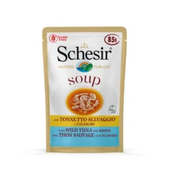 20x Schesir Kattenvoer Wilde Tonijn - Inktvis Soup