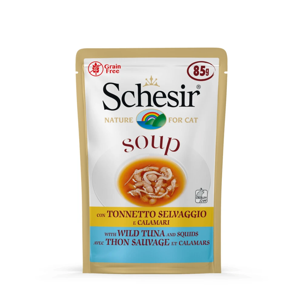 20x Schesir Kattenvoer Wilde Tonijn - Inktvis Soup 1 20x Schesir Kattenvoer Wilde Tonijn - Inktvis Soup