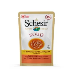 20x Schesir Kattenvoer Wilde Tonijn - Papaya Soup