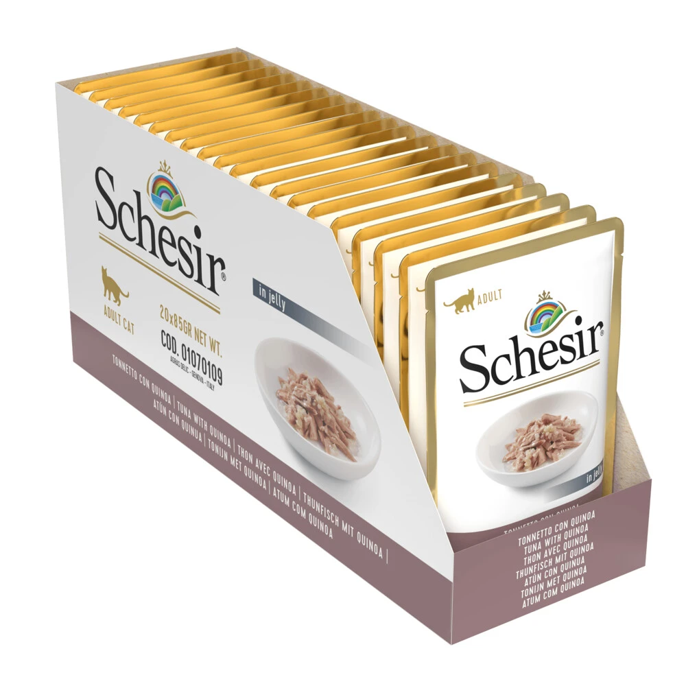 20x Schesir Kattenvoer Tonijn - Quinoa In Gelei 1 20x Schesir Kattenvoer Tonijn - Quinoa In Gelei