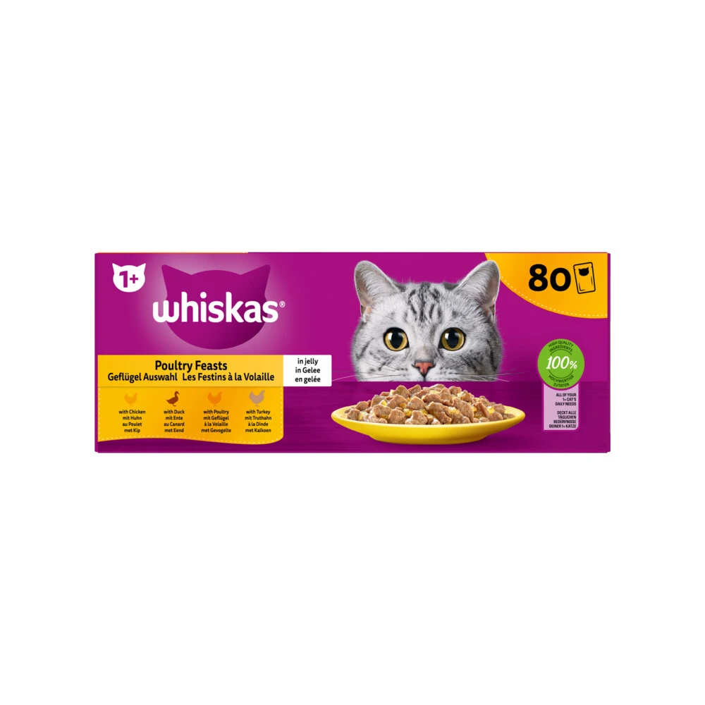 Whiskas Adult Multipack Gevogelte Selectie In Gelei 1 Whiskas Adult Multipack Gevogelte Selectie In Gelei