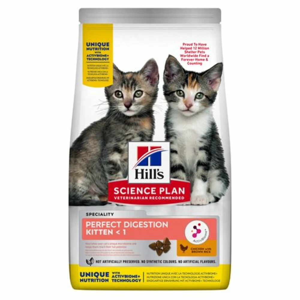 Hill's Hillu0027s Science Plan Kattenvoer Perfect Digestion Kitten Kip En Bruine Rijst 1 Hill's Hillu0027s Science Plan Kattenvoer Perfect Digestion Kitten Kip En Bruine Rijst