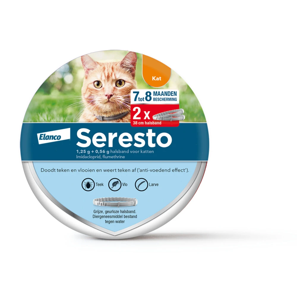 Seresto Anti Vlooien En Teken Halsband Kat 2-Pack Tot 8 Kg 1 Seresto Anti Vlooien En Teken Halsband Kat 2-Pack Tot 8 Kg