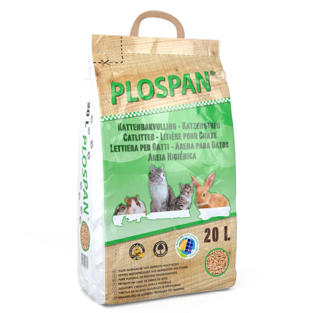 Plospan Kattenbak Houtkorrel 1 Plospan Kattenbak Houtkorrel