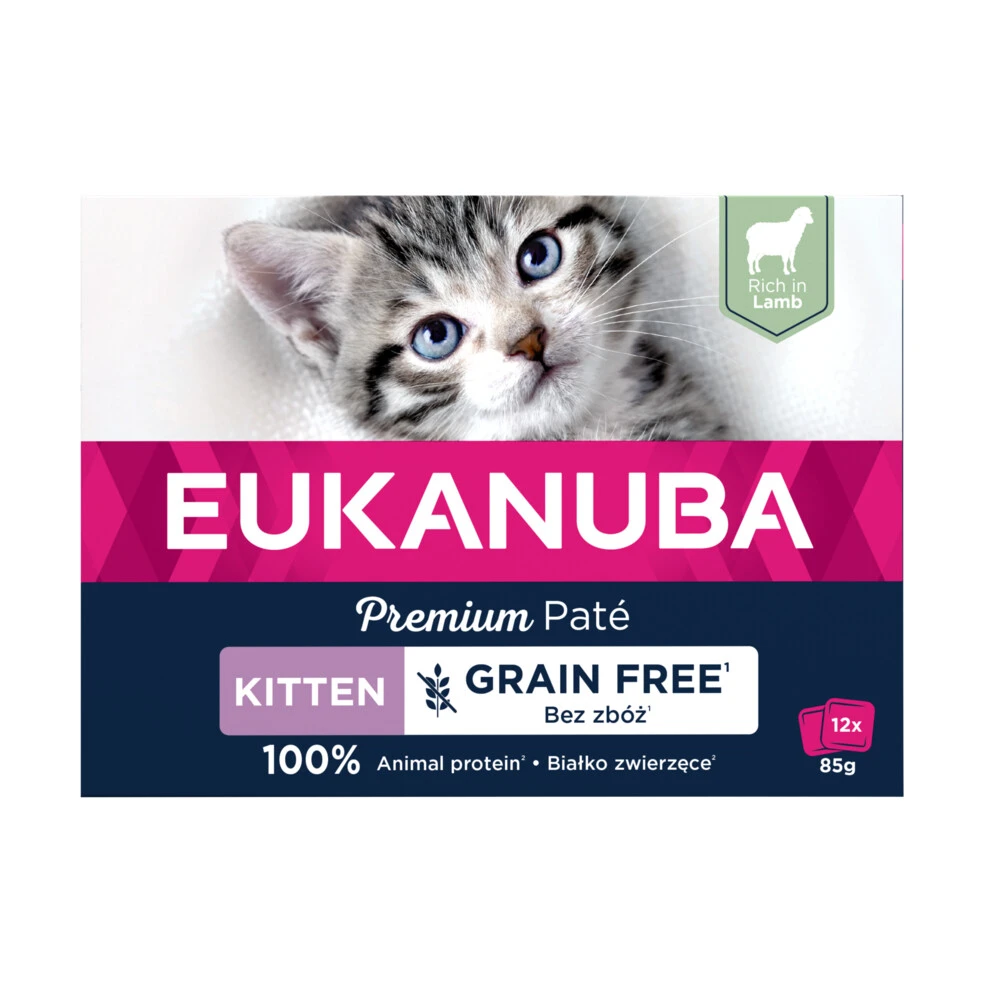 Eukanuba Lams Pate Graanvrij Kitten Multi-Pack 1 Eukanuba Lams Pate Graanvrij Kitten Multi-Pack