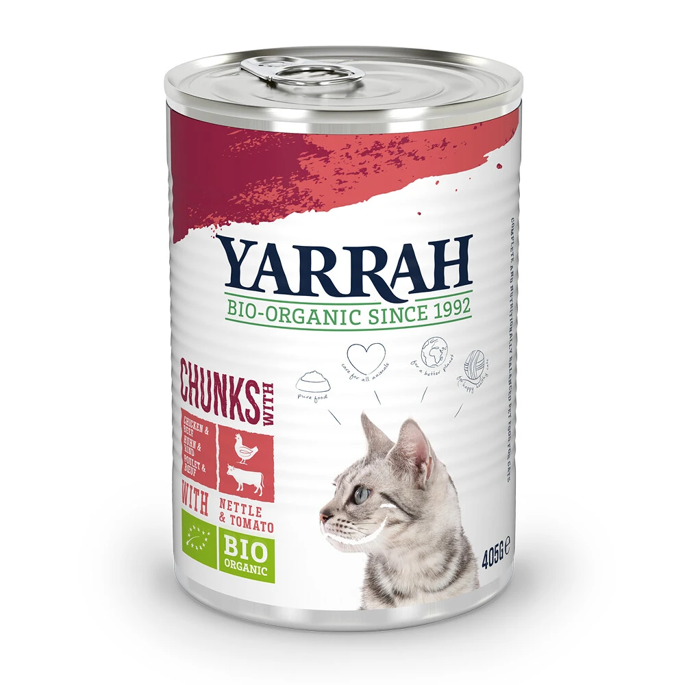 12x Yarrah Bio Kattenvoer Chunks Kip - Rund 1 12x Yarrah Bio Kattenvoer Chunks Kip - Rund