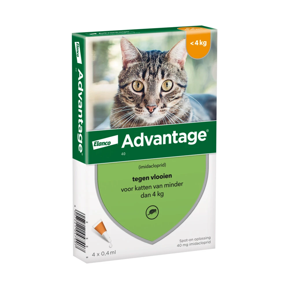 Advantage Anti Vlooiendruppels Kat Tot 4 Kg 1 Advantage Anti Vlooiendruppels Kat Tot 4 Kg