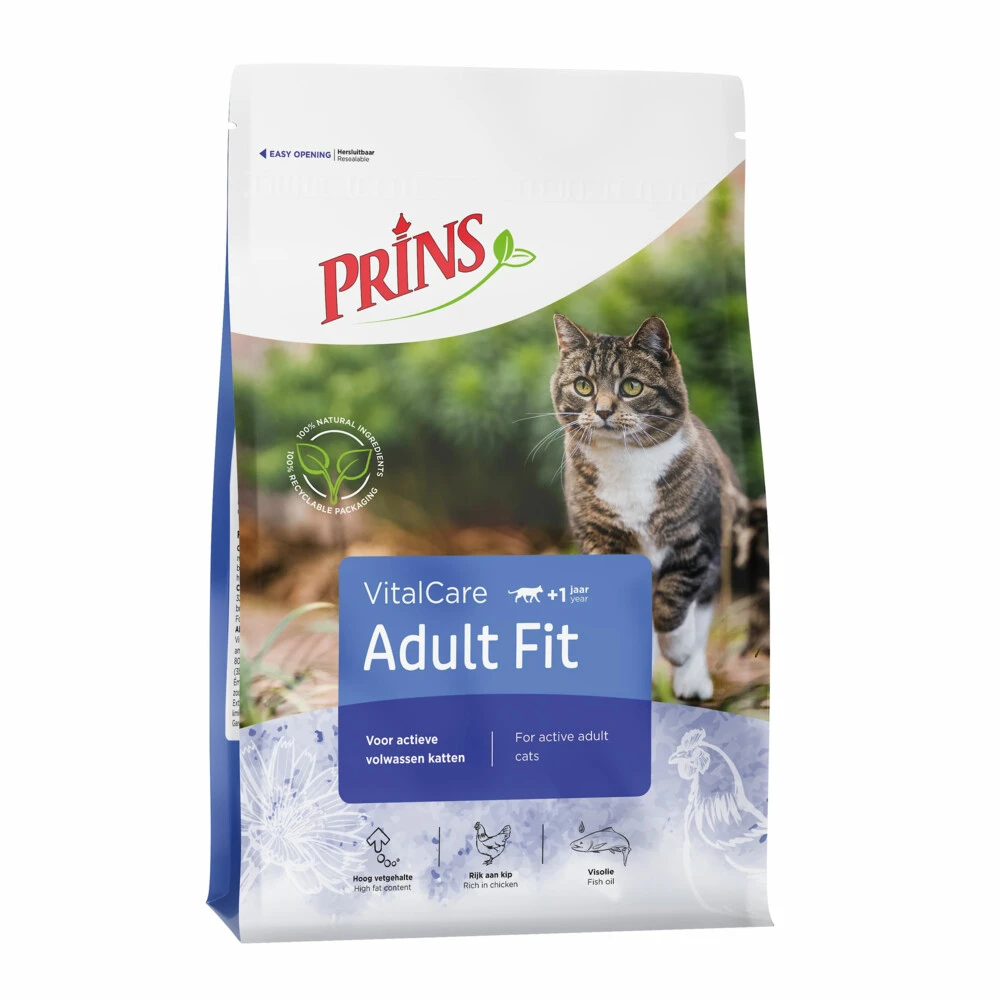 Prins VitalCare Adult Fit Kattenvoer 1 Prins VitalCare Adult Fit Kattenvoer