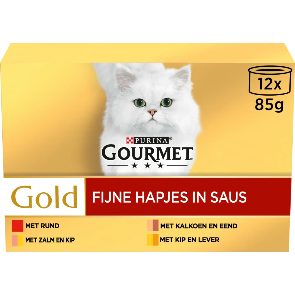 4x Gourmet Gold Multipack Fijne Hapjes Rood 1 4x Gourmet Gold Multipack Fijne Hapjes Rood