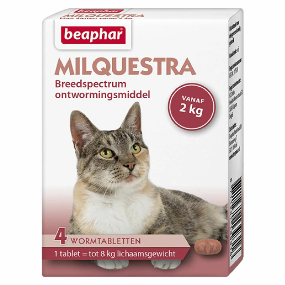 Beaphar Milquestra Ontworming Tabletten Kat 2 - 12 Kg 1 Beaphar Milquestra Ontworming Tabletten Kat 2 - 12 Kg