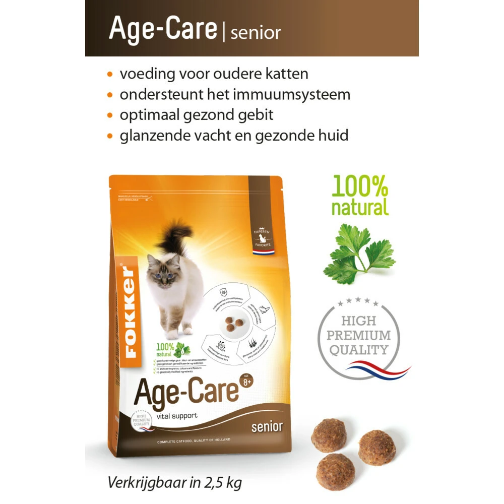 Fokker Age Care Kattenvoer Gevogelte 3 Fokker Age Care Kattenvoer Gevogelte - Afbeelding 3
