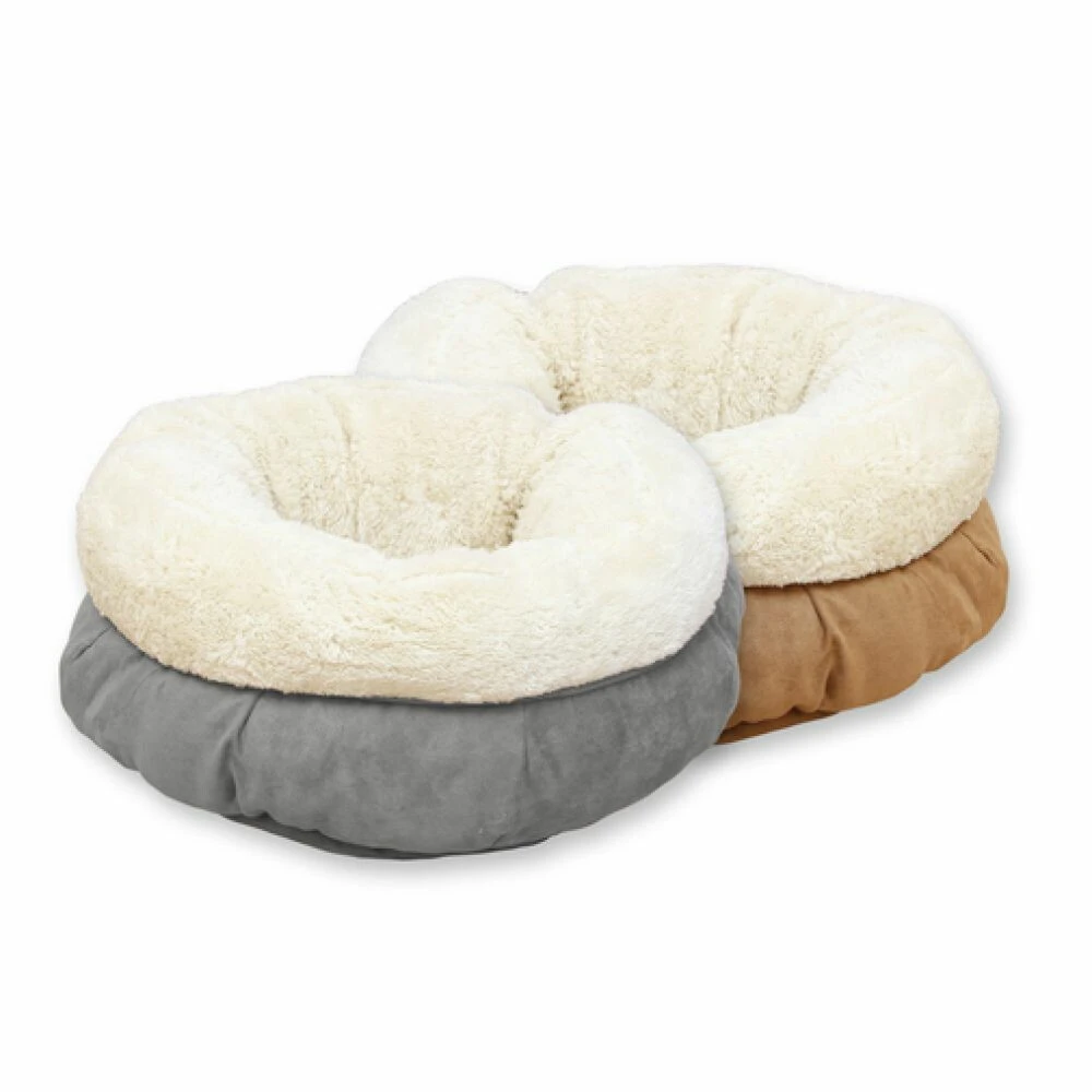 Afp Lambswool Donut Bed Tan 2 Afp Lambswool Donut Bed Tan - Afbeelding 2