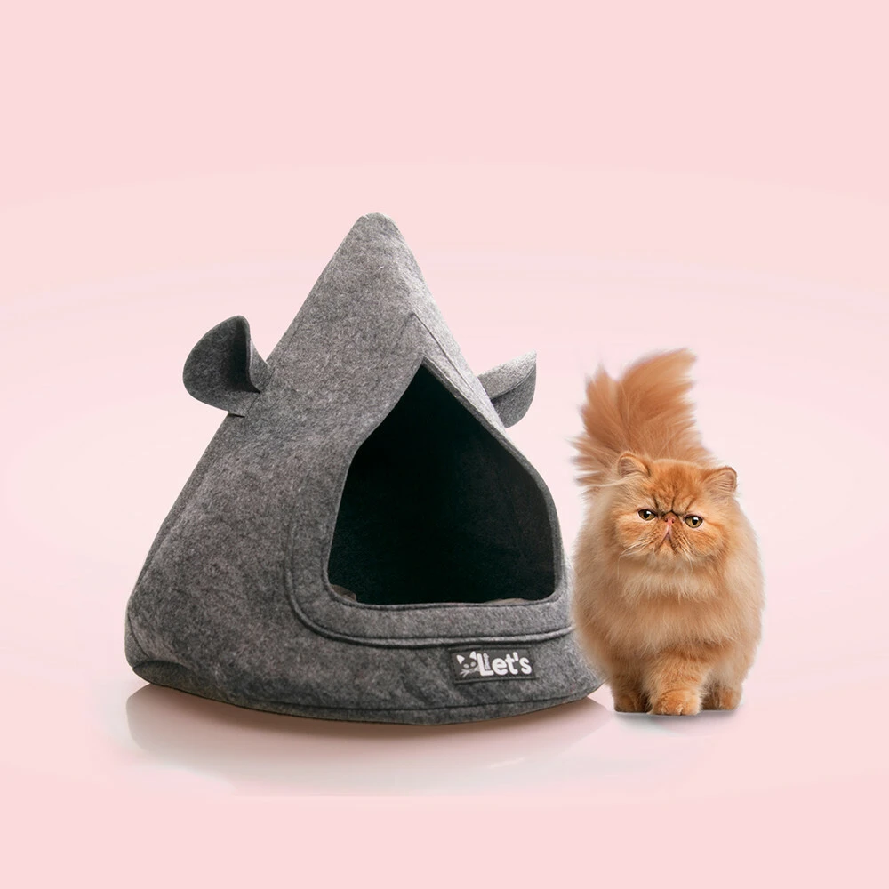 Letu0027s Sleep Pet Cave TeePee Grijs 4 Letu0027s Sleep Pet Cave TeePee Grijs - Afbeelding 4