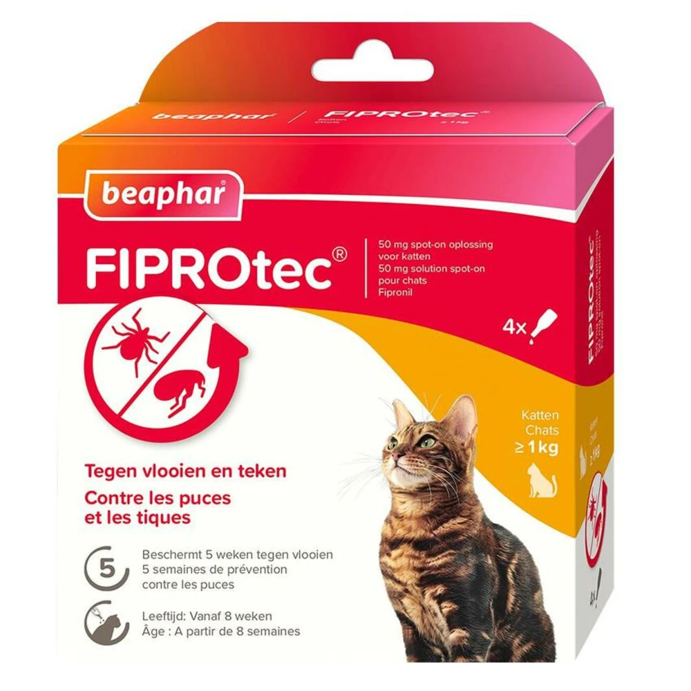 Beaphar Fiprotec Anti Vlooiendruppels Kat Vanaf 1 Kg 1 Beaphar Fiprotec Anti Vlooiendruppels Kat Vanaf 1 Kg